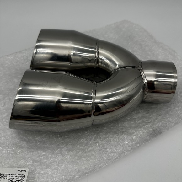 Exhaust Tip 2.5 inch Inlet 3.5 inch Outlet Universal Car 2.5" NEW - Picture 5 of 5